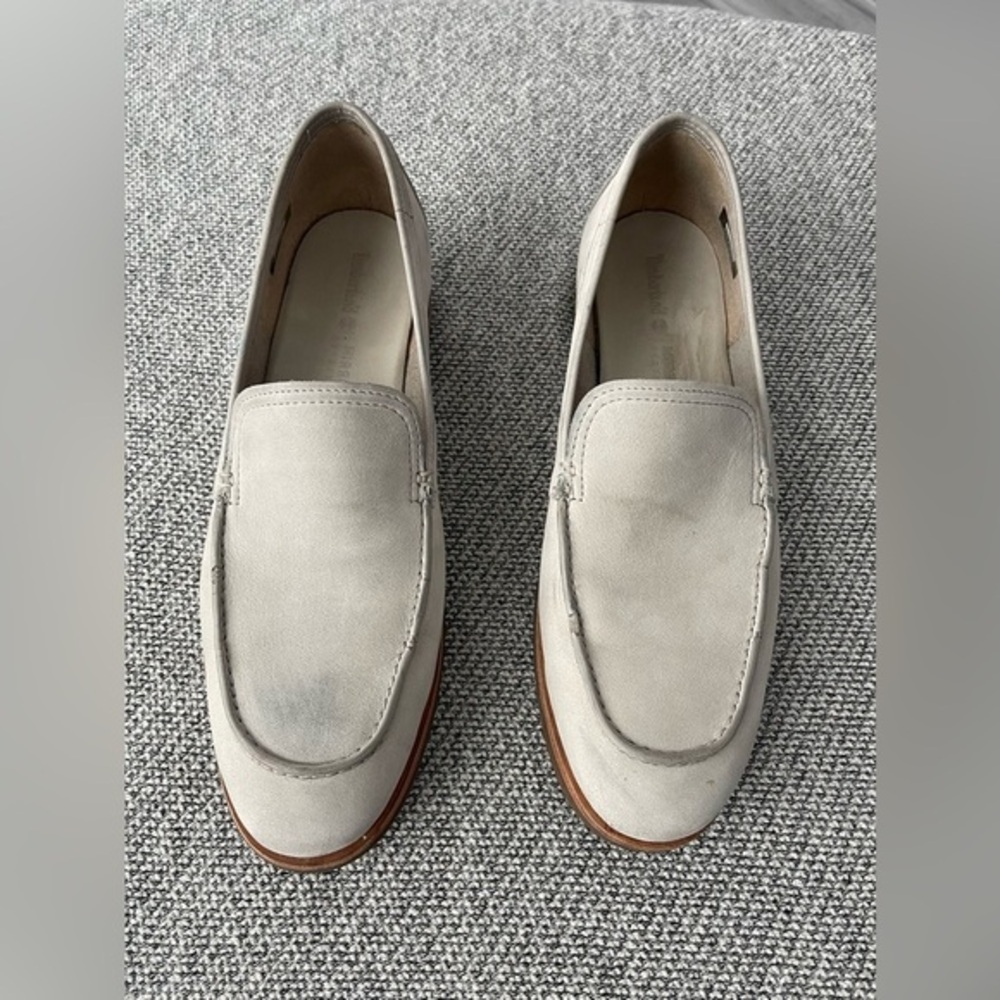 Timberland Somers Falls Beige Loafer Slip On Shoes, Women Size 10